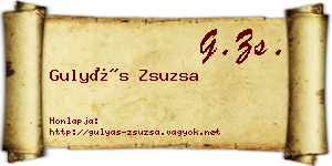 Gulyás Zsuzsa névjegykártya