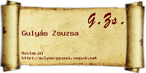 Gulyás Zsuzsa névjegykártya